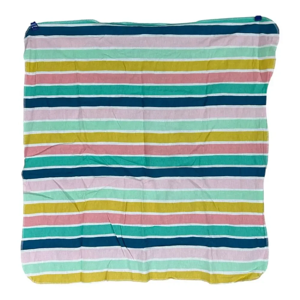Cloud Island Striped Pink Yellow Green Blue Flannel Receiving Baby Blanket 2020